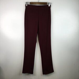 Susan Graver Burgundy Knit Pull-On Pants Size XSP